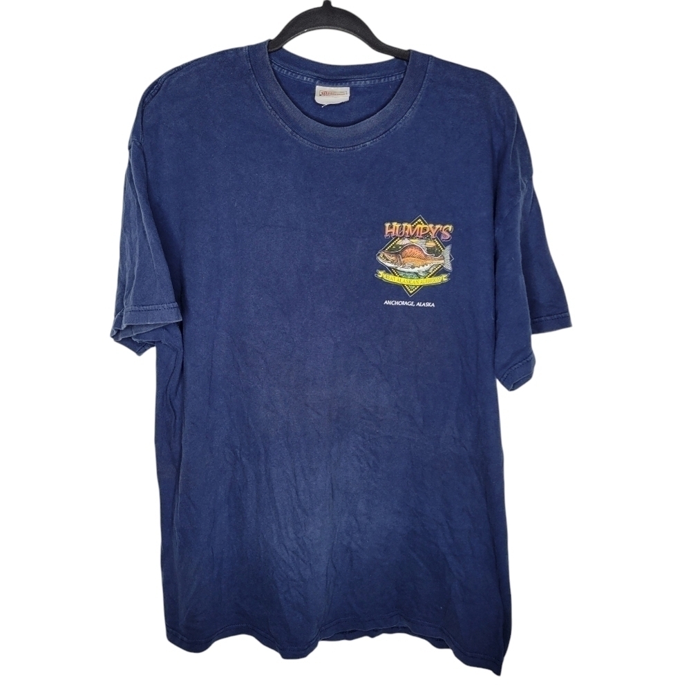 Vintage 90s Humpy's Greak Alaskan Alehouse Anchorage Alaska T-Shirt Size XL - Picture 2 of 5